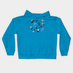 Flower Picking in Video Games Kids Hoodie